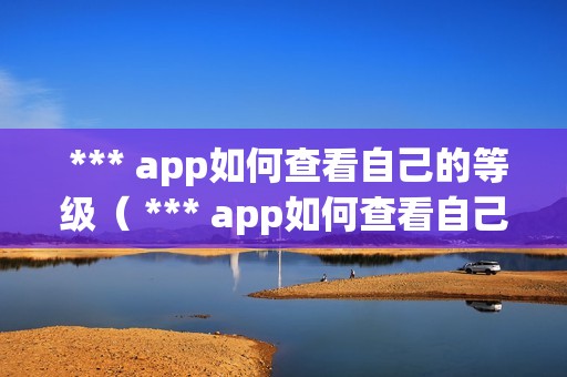  *** app如何查看自己的等级（ *** app如何查看自己的等级信息）