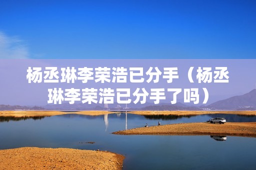 杨丞琳李荣浩已分手（杨丞琳李荣浩已分手了吗）