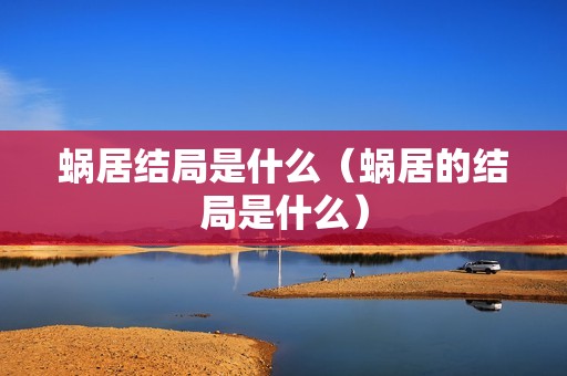 蜗居结局是什么（蜗居的结局是什么）